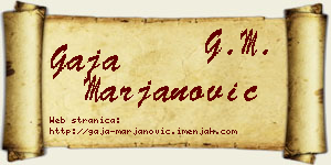 Gaja Marjanović vizit kartica